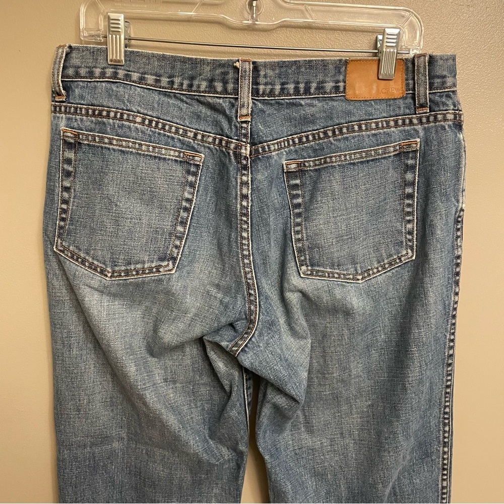 J. Crew Mid-Blue Cropped Jeans with Colorful Embroidered Hem - Picture 5 of 16